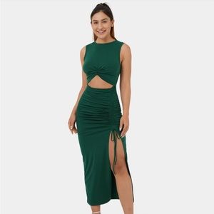 NWT Halara Ruched Midi dress S